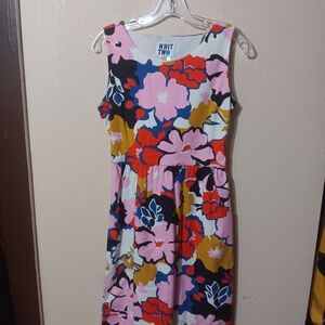 Floral Sleeveless Pink Multicolor Dress